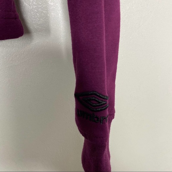 Umbro Maroon Long Sleeve Crop Top XS - Picture 5 of 6